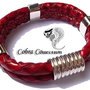 Bracciale in similpelle rosso - Natrix