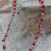 M 006 - Collana perle vetro bianche/rosse