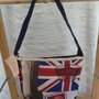 borsa union jack fatta a mano, foderata 