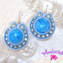 Orecchini soutache celesti