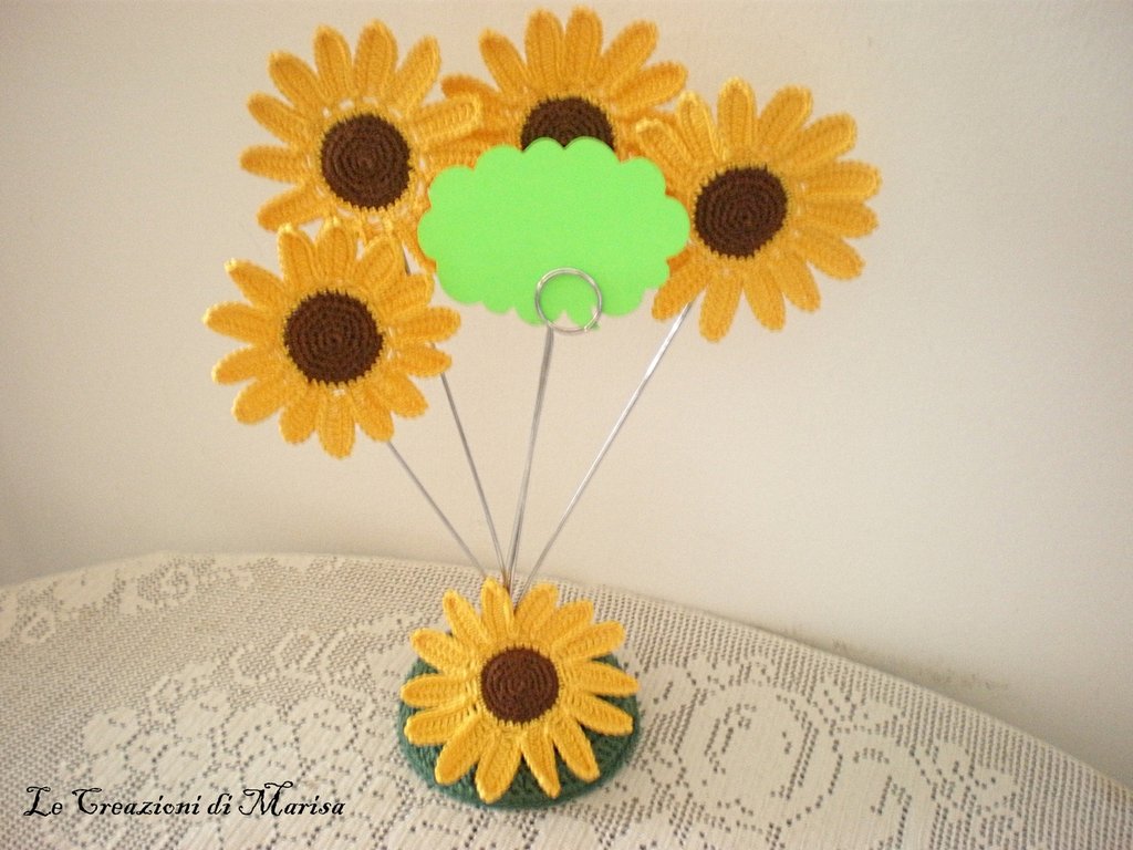 Bouquet di Girasoli in Seta con Vaso - Decorazioni per Casa e Soggiorno