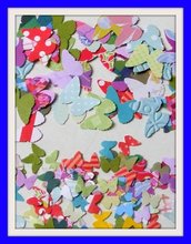 Lotto 20 farfalle carta + 10 piccole in omaggio per scrapbooking e cardmaking