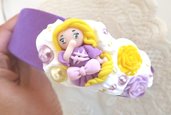 Cerchietto principessa Rapunzel,Raperonzolo con rose idea regalo Natale