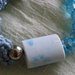 Braccialetto azzurro in cotone e ceramica