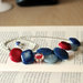 C21.14 - Collana azzurra e rossa con bottoni vintage - Linea Miro