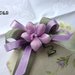 Cuore di stoffa con fiori lilla