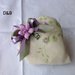 Cuore di stoffa con fiori lilla