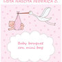 Lista nascita Federica C. - baby bouquet con mini bag