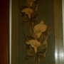 Quadro su antina in legno massello decorazione floreale a Decoupage e Craquelè !  