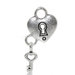 Charms Ciondolo Cuore & Chiave Argento Antico 26x13mm