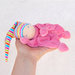 Bambola waldorf nanetto giocattolo per neonato in ciniglia rosa 