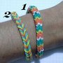 bracciale loom bands effetto tessuto a maglia