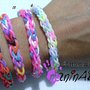 bracciale loom bands effetto catenella doppia