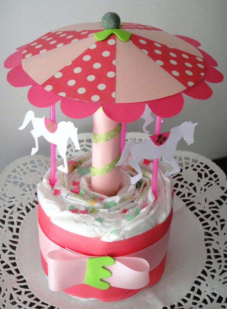 Torta Di Pannolini Per Neonata - Corona Da Principessa, Idea Regalo Originale Per Nascita O Baby Shower - Foto 8