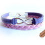 Bracciale infinito silver donna LILLA ROSA INTRECCIATO MissHobby