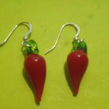 Orecchini A Bottone A Forma Di Peperoncino Piccante – Gioielli Creativi In Rame, Retro Piatto, Colore Rosso E Oro, Regalo Divertente Per Donne - 2
