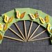 Muffin e CupCake Toppers^^ - Decorazioni per Dolci - Set 3D Farfalle in Verde^^ (lotto 8pz)