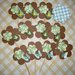Muffin e CupCake Toppers^^ - Decorazioni per Dolci - Set Green Vintage Flowers^^ (lotto 12pz)