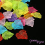 Lotto 10 foglie acrilico 24x22 mix di colori