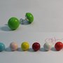 orecchini colorati e multicolor   in argento 925/1000