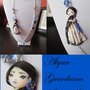 Collana bigiotteria fimo polymer clay handmade bambolina doll