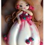 Collana bigiotteria fimo polymer clay handmade bambolina doll