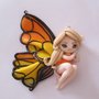 Collana bigiotteria fimo polymer clay handmade bambolina doll farfalla