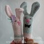 Marionette da dito mamma e papà conigli pupazzi carini
