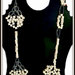 Collana "Bouquet" con perle di legno e perline trasparenti