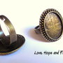 Base anello per cabochon/cammeo (diametro 17,5mm)