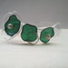 Braccialetto rigido in plastica riciclata e perline fatto a mano - Romantic shell.