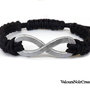 Bracciale uomo simbolo infinito metallo martellato 