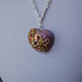 Collana bigiotteria fimo polymer clay handmade cuore con fiori in rilievo