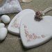 Cuore in gesso profumato stile shabby chic per bomboniere o segnaposto