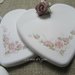 Cuore in gesso profumato stile shabby chic per bomboniere o segnaposto