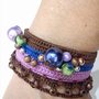 Bracciale Uncinetto Colore Moda