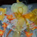 bomboniera segnaposto artigianale vasetto in vetro saponetta profumata arancio/giallo