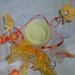 bomboniera segnaposto artigianale vasetto in vetro saponetta profumata arancio/giallo