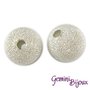 Lotto 10 perle stardust argentate 8mm
