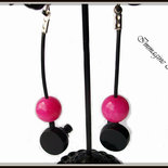 Orecchini 1 Perla Agata Schiuma 8 MM IN Acciaio Inoxydable. IN F - Foto 5