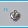 10 charms cuore lucchetto 16x14mm