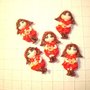 UN CIONDOLO A SCELTA - dalla serie INDOSSA UNA FAVOLA - CAPPUCCETTO ROSSO ( seconda versione)  - fimo charms per orecchini bracciali collana portachiavi