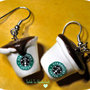 Starbucks earrings