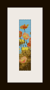 schema bracciale fiori di campo in stitch peyote pattern - solo per uso personale