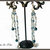Orecchini pendenti "Rosario" con bicono Swarovski, perle e ciondoli