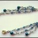 Orecchini pendenti "Rosario" con bicono Swarovski, perle e ciondoli
