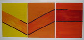 Giallo,arancio e rosso:trittico da appendere