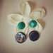 orecchini pendenti con pietre di madreperla verde e smeraldo