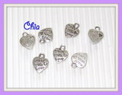 OFFERTA 50 charms cuoricino "made with love"