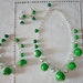 PARURE COLLANA BRACCIALE ORECCHINI IN FIMO VERDE